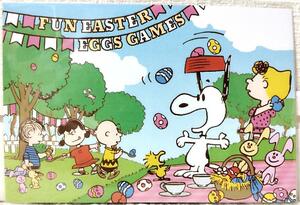 送料94円 新品&即決 スヌーピータウン 期間限定/Fun Easter Eggs Games イースター ポストカード 2枚セット/Snoopy/ピーナッツ Peanuts