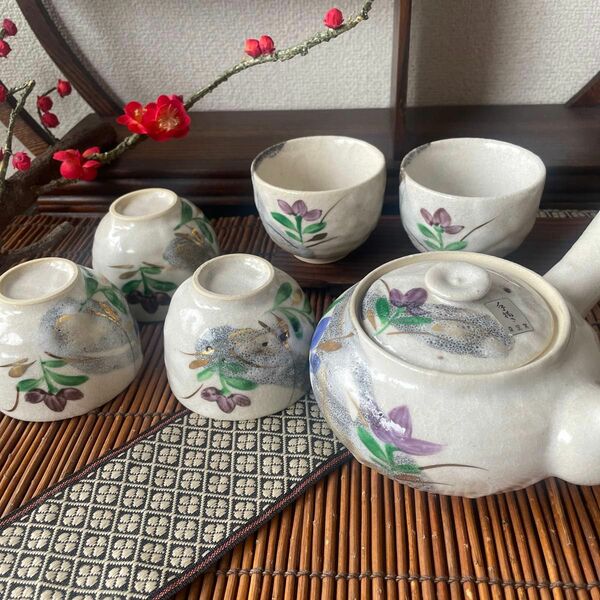 新品 幸泉窯　手描き　茶器揃　6点　 急須 湯呑