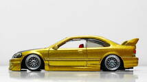 HOTWHEELSホットウィール改HONDA CIVIC Si深リムBBS-LM車高短_画像5