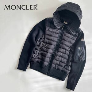 ◆極美品/人気モデル◆ MONCLER モンクレール MAGLIONE TRICOT CARDIGAN ニット切替ダウンジャケット/Mサイズ/ ネイビー メンズ ジャケット