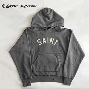 ◆極美品/完売モデル◆ Saint Michael セントマイケル 21SS ホーリー レリックス フーディー スウェットパーカー Sサイズ グレー メンズ