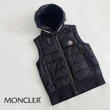 ◆極美品/国内正規品◆MONCLER モンクレール MAGLIA GILET ダウンベスト/サイズ130/ ネイビーVEST キッズ ナイロンベスト ジャケット _画像1