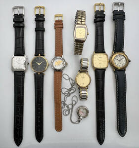 腕時計 まとめ売り 8点 ジャンク セイコー CREDOR GUCCI RADO HUNTING WORLD RAYMOND WEIL Jean Paul レディース/メンズ腕時計