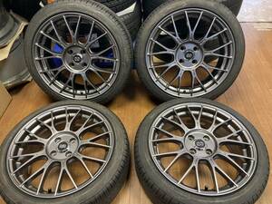 ◆美品◆エンケイ PFM1 17インチ◆7J+42 4H100◆ナノエナジー3+ 195/45R17 2023年製造 バリ山◆アクア ヤリス ヴィッツ ロードスター等◆