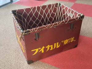 当時物 ボテ箱 ブイカルK東洋 ロイコマイシン ネット付 配達箱 ぼて箱 昭和レトロ ビンテージ