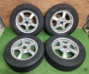 195/65R15 DUNLOP ENASAVE EC300+【2019年】(社外アルミホイール) 15X6JJ ET50 5H/114.3 4本セット！