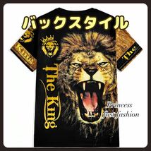 【10L】ライオン柄＊KING＊半袖Tシャツ＊大きいサイズ＊メンズ＊レディース_画像3