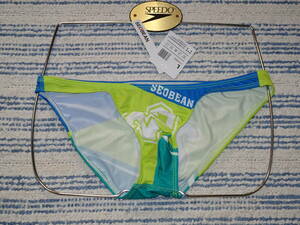 985 SEOBEAN Rollei z front solid processing super bikini light green × blue × cobalt green pattern SizeL new goods 