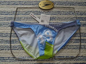 986 SEOBEAN Rollei z front solid processing super bikini sax × navy × green pattern SizeL new goods 