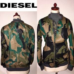 即落送料無料★ 美品 DIESEL ディーゼル 定価5万円程 ミリタリー ジャケット 海外 ブランド 春物 アウター アメカジ ワーク ライダース 系