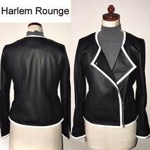 即落札送料無料★ 未使用 HARLEM ROUNGE ハーレムラウンジ 高級 羊革 ラム レザー ジャケット S 新品 保管品 春物 アウター ライダース _画像1