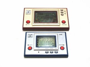 XW949◇任天堂 ゲームウォッチ ファイア オクトパス ワイドスクリーン RC-04 OC-22 1980 1981 動作品 / 計2点 / GAME&WATCH FIRE OCTOPUS /