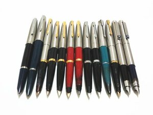 XW982◇パーカー21 45 61 他 万年筆 まとめ売り 字幅・カラー色々 // 計13点 // PARKER 筆記用具 文房具 事務用品 アンティーク / 現状渡し