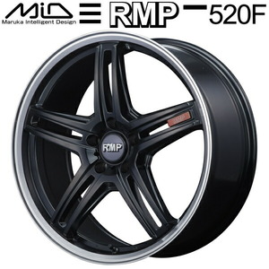 MARUKA MID RMP 520F ホイール1本価格 セミグロスブラック/リムポリッシュ 8.0J-18インチ 5穴/PCD114.3 インセット+42