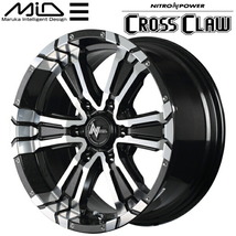 MARUKA MID NITRO POWER CROSS CLAW ホイール1本価格 ブラックメタリック/ミラーカット 6.0J-15インチ 6穴/PCD139.7 インセット+33_画像1