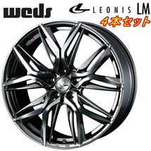 Weds LEONIS LM ホイール4本Set ブラックメタルコート/ミラーカット 7.0-18インチ 5穴/PCD114.3 インセット+47_画像1