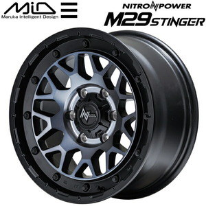 MARUKA MID NITRO POWER M29 STINGER ホイール4本Set セミグロスブラッククリア 8.0J-17インチ 6穴/PCD139.7 インセット+20