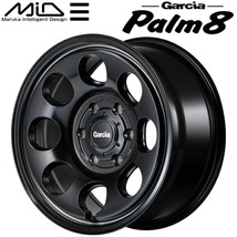 MARUKA MID Garcia Palm8 ホイール4本Set セミグロスブラック/ヴァーレイポリッシュ 6.5J-16インチ 6穴/PCD139.7 インセット+38_画像1