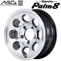 MARUKA MID Garcia Palm8 ホイール4本Set メタリックグレー/ポリッシュ 6.0J-16インチ 5穴/PCD139.7 インセット-5_画像1