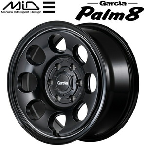 MARUKA MID Garcia Palm8 ホイール1本価格 セミグロスブラック/ヴァーレイポリッシュ 6.5J-16インチ 6穴/PCD139.7 インセット+38