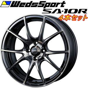 WedsSport SA-10R ホイール4本Set ゼブラブラックブライト 6.0-15インチ 4穴/PCD100 インセット+48