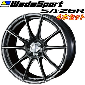 Weds Sport SA-25R SA25R 19インチ 19x8.0J 5/114.3 +45 PSB プラチナシルバーブラック