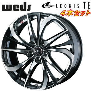 Weds LEONIS TE ホイール4本Set パールブラック/ミラーカット 7.0-18インチ 5穴/PCD100 インセット+47