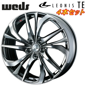 Weds LEONIS TE ホイール4本Set ブラックメタルコート/ミラーカット 7.0-17インチ 5穴/PCD114.3 インセット+47