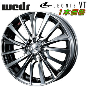 Weds LEONIS VT ホイール1本価格 ブラックメタルコート/ミラーカット 6.0-16インチ 4穴/PCD100 インセット+50