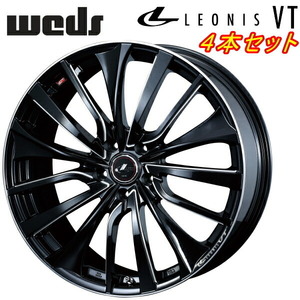 Weds LEONIS VT ホイール4本Set パールブラック/SCマシニング 6.5-17インチ 5穴/PCD114.3 インセット+53