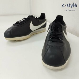 B258b [人気] NIKE ナイキ CLASSIC CORTEZ LEATHER スニーカー 29cm ブラック 540998-010 レザー | シューズ K