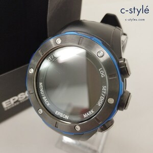 B076 [人気] EPSON エプソン 腕時計 ブラック×ブルー MZ-500MS Wristable GPS for Trek トレッキングギア | G★