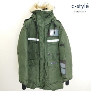 E056 [ autumn winter thing ][ popular ] SNOW GOOSE snow Goose down jacket S/P green 8501 hood fur | K*