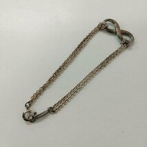 B468a [人気] TIFFANY＆Co. ティファニー インフィニティブレスレット グリーン系×シルバー AG925 シルバー | ジュエリー N_画像2