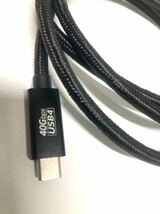 Thunderbolt 4 ケーブル (1m, ブラック) USB4対応 Popolier [ 240W出力 / 40Gbps高速データ転送 / Type Cデバイス対応_画像7