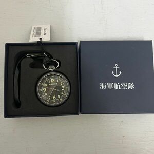 [ storage goods ] navy aviation . quarts men's antique style pocket watch 705TC-BK tag attaching operation goods 