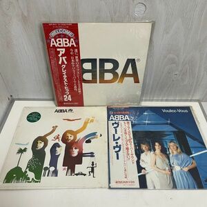 LP　レコード　ABBA アバ　日本盤　アナログレコード　3枚セット/帯付き/ジャンク