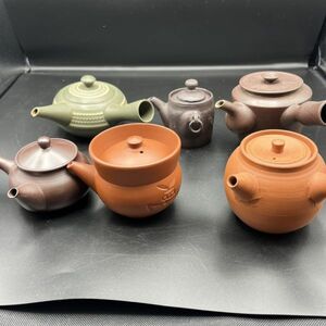 茶道具 常滑焼/他 朱泥 急須 湯呑み 色々おまとめ品 長期保管 中古現状品