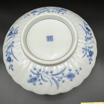 三洋陶器　龍峰窯　有田焼　染付更紗　大鉢　和食器　保管品_画像3