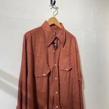 vintage fake suede western shirt 古着 ビンテージ フェイクスエードシャツ ウエスタンシャツ 長袖シャツ 70s 80s_画像8