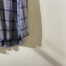 vintage euro grand farther check shirt ヨーロッパ古着 ビンテージ フランス製 チェック柄 グランパシャツ 60s 70s 長袖 チェックシャツ_画像7