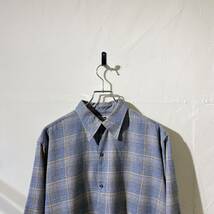 vintage euro grand farther check shirt ヨーロッパ古着 ビンテージ グランパシャツ チェックシャツ 長袖 70s 80s_画像3