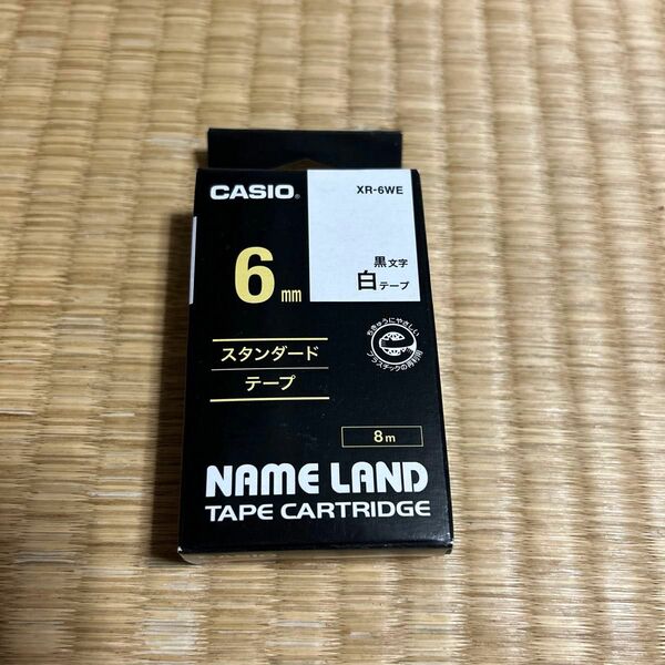ネームランド スタンダードテープ XR-6WE 6mm（白・黒文字）