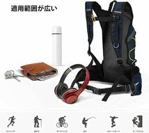 超軽量 ランニングバッグ サイクリングバッグ 自転車 バッグ バックパック リュック 光反射 通気 防水 ウォーキング ネイビー 超軽量_画像6