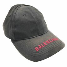 【中古】 BALENCIAGA バレンシアガ ロゴ キャップ 帽子 21024673 RD_画像2