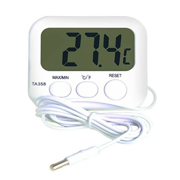 デジタル水温計 LCD温度計 水族館温度計 -40℃～70℃ 水温管理 マグネットシート付き ホワイト
