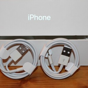 箱なし　2本　iPhone 充電器　ライトニングケーブル1m 純正工場品