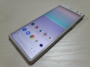 　★【38318WM】 ジャンク au SOV42 SONY Xperia 8 ホワイト SIMロック解除済 1円 ! 1スタ !