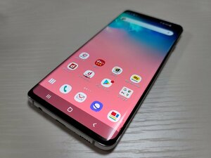 　★【38420WM】 ジャンク docomo SC-03L SAMSUNG Galaxy S10 プリズムホワイト SIMロック解除済 1円 ! 1スタ !