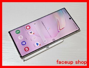 　★【38458WM】 ジャンク docomo SC-01M SAMSUNG Galaxy Note10+ オーラホワイト SIMロック解除済 1円 ! 1スタ !